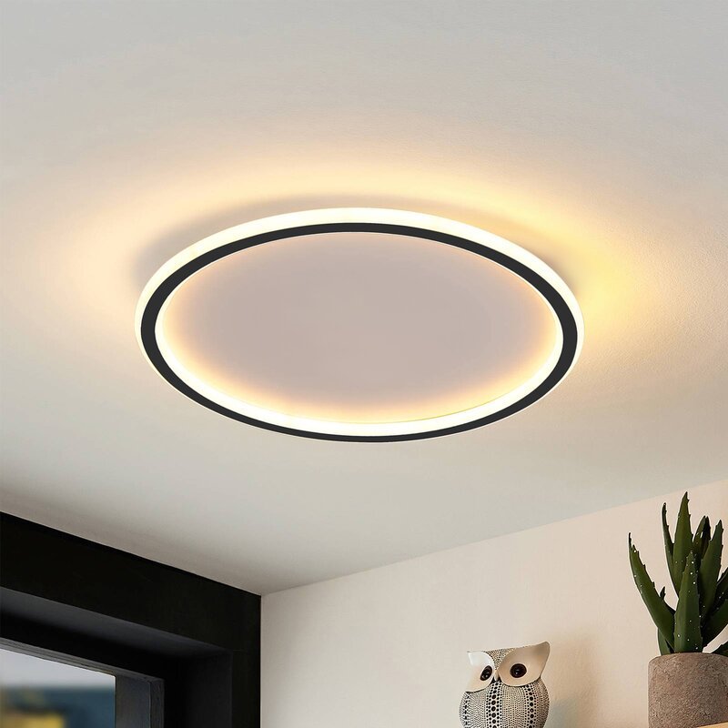 Modern LED Flush Mount Ceiling Light Round Design with Adjustable Brightness