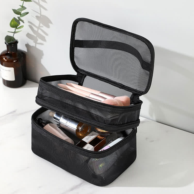 Mesh Storage Bag Hanging Organizer for Bathroom