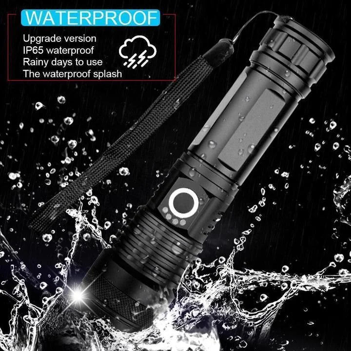 Power Beam XHP50.2 Flashlight 90000 Lumens Super Bright Rechargeable Torch