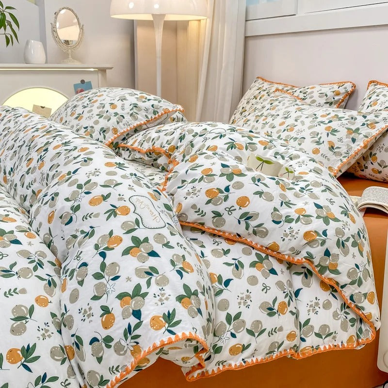 Blossom & Berry Dream Bedding Set Nature-Inspired Duvet & Pillow Set