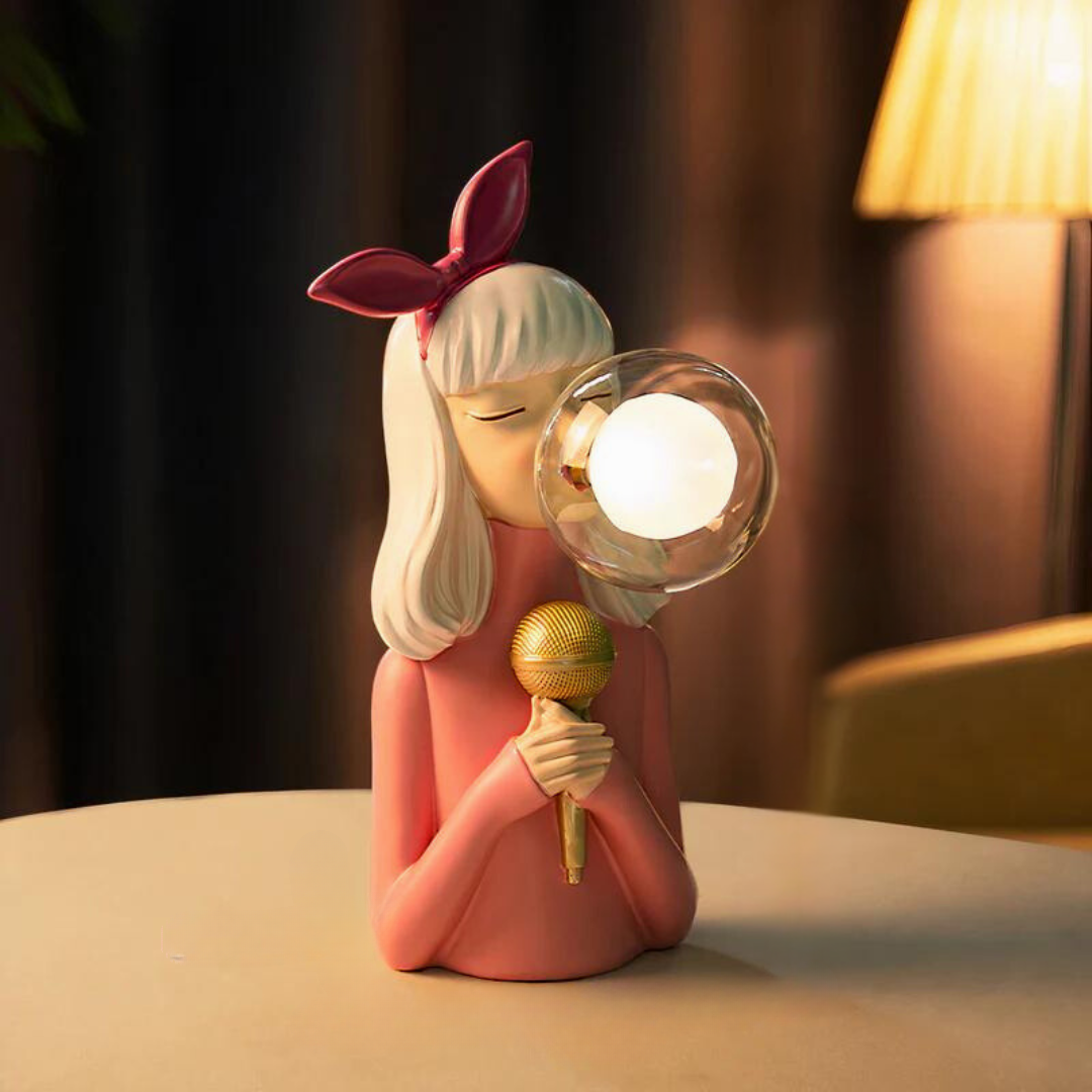 Artisan Sisters Table Lamp Elegant Handcrafted Wooden Base
