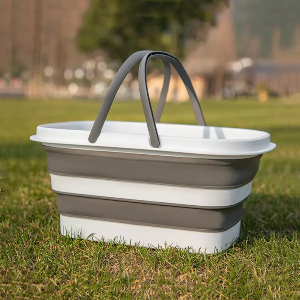 Ultra Flex Foldable Storage Basket Space-Saving Utility Tub with Handles