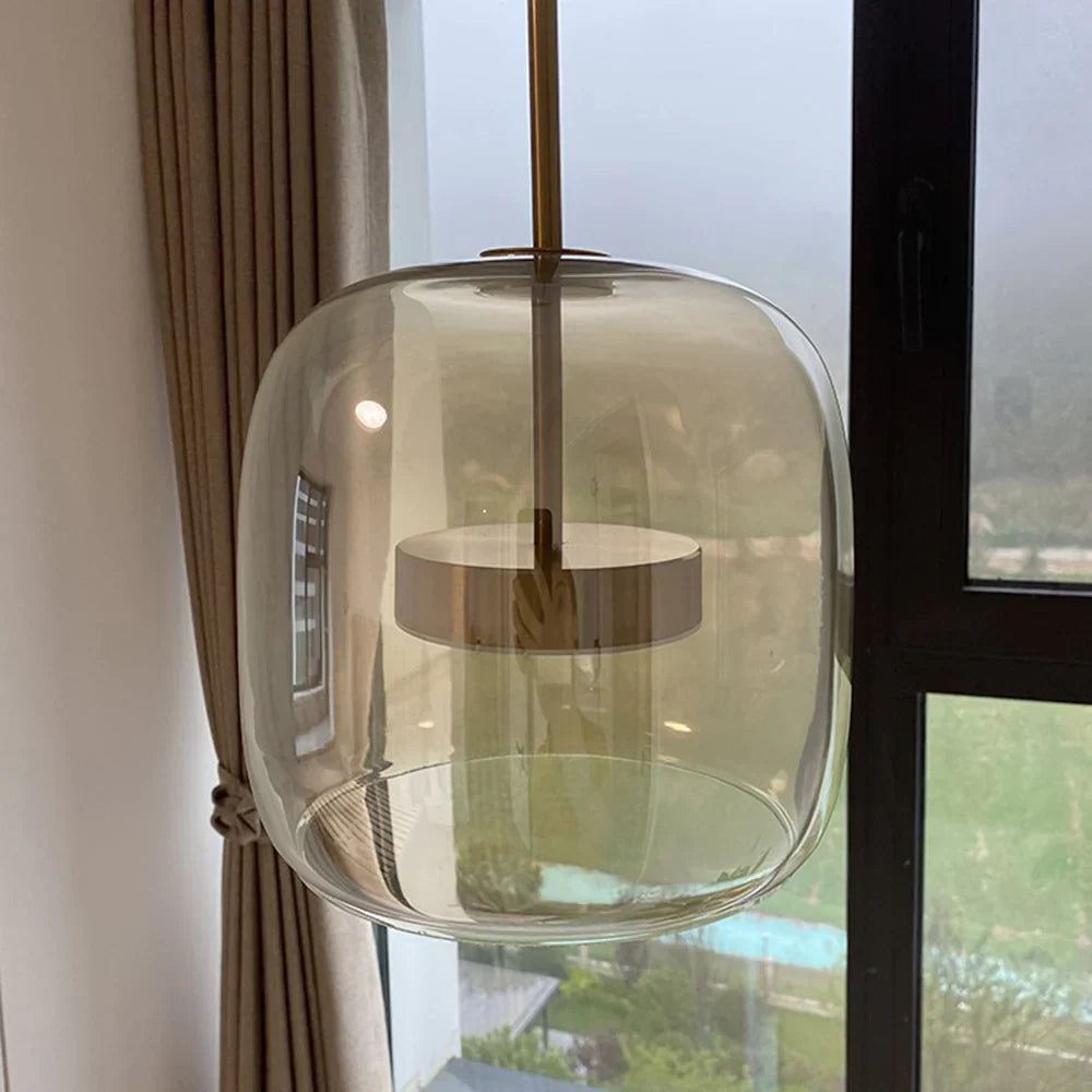 Minimalist Glass Pendant Light for Living Room