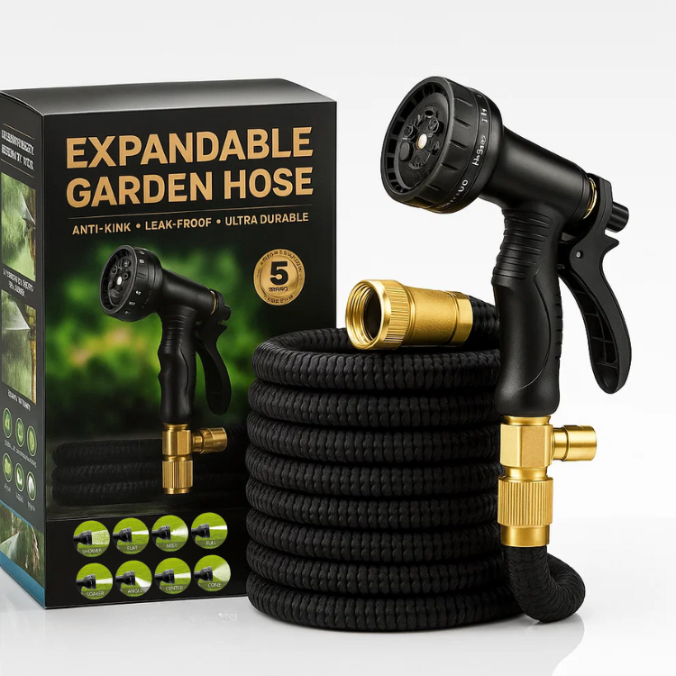 Expandable Garden Hose Tangle-Free, Durable & Easy-Store Watering Hose