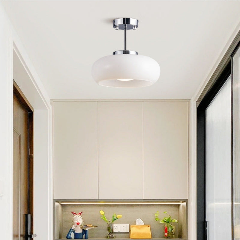 Modern Warm Tinted Round Ceiling Light for Living Room and Bedroom