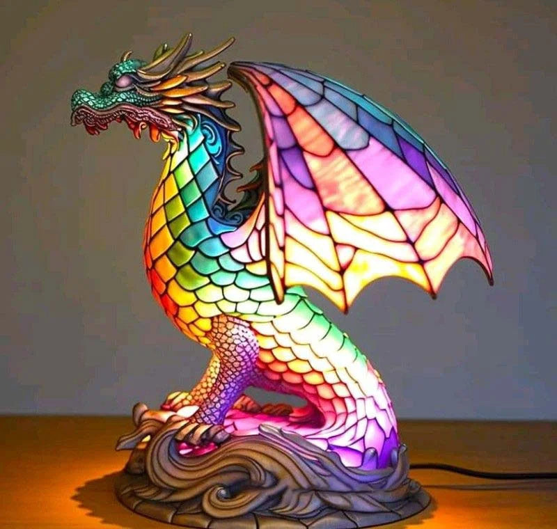 Stained Glass Animal Lamp Home Decor