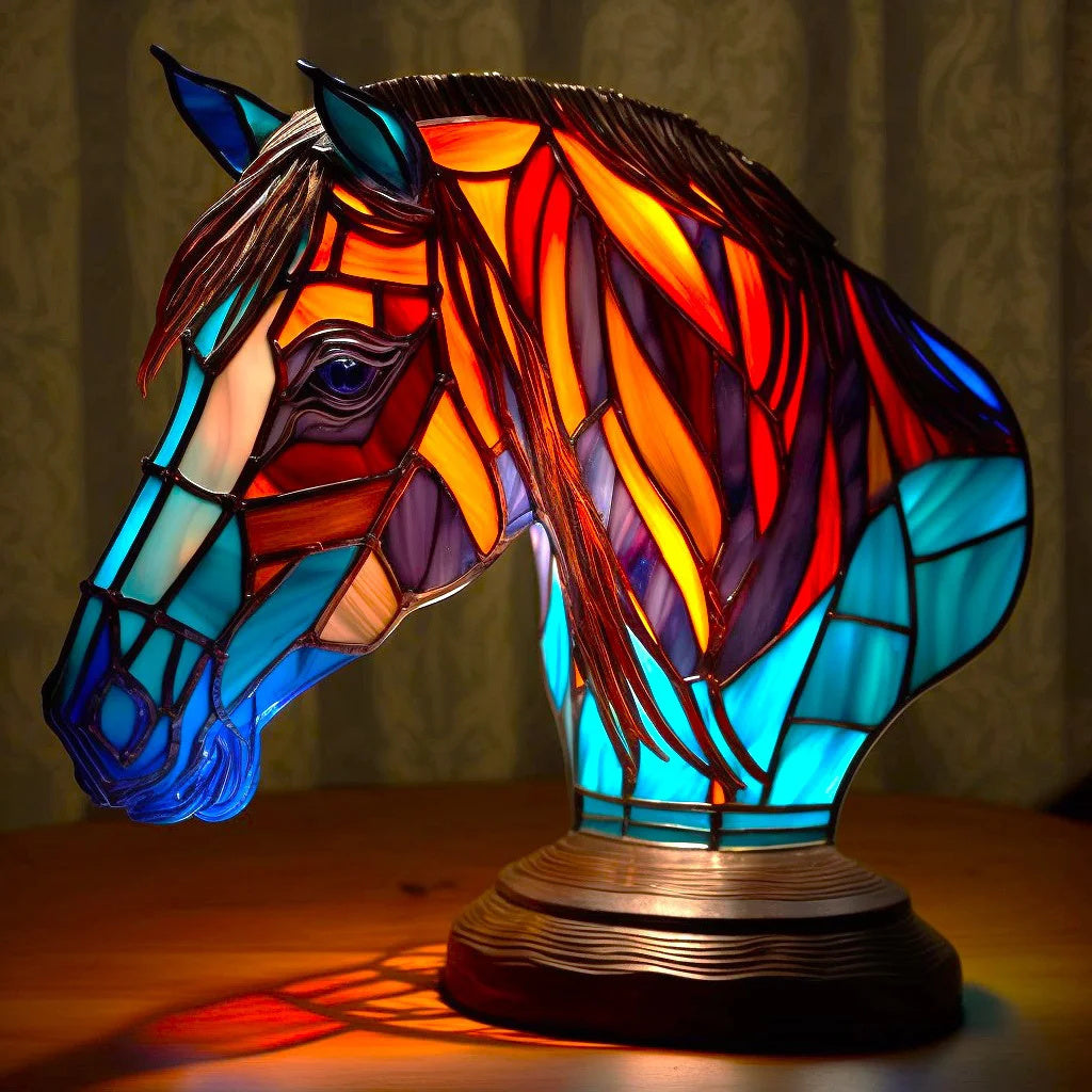Stained Glass Animal Lamp Home Decor