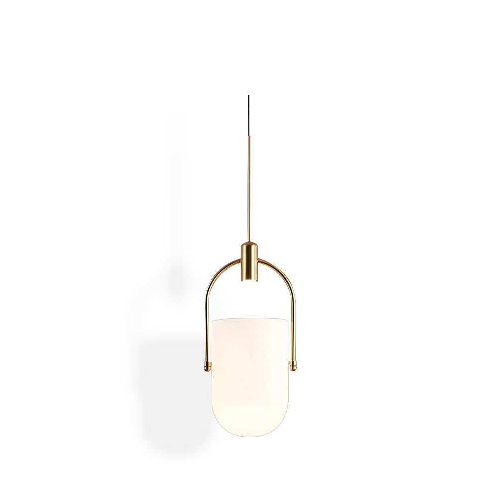 Modern Glass Pendant Light Frosted Dome LED Design