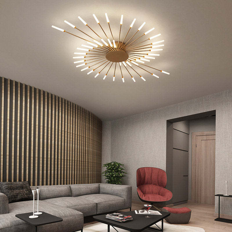 Fireworks-Inspired LED Ceiling Light for Living Room