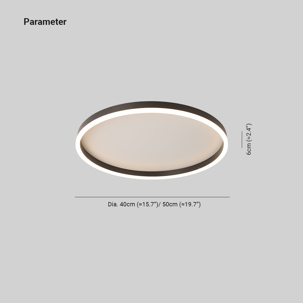 Sleek Flush Ring Ceiling Light Dimmable Modern Home Lighting