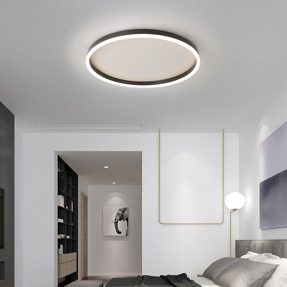 Sleek Flush Ring Ceiling Light Dimmable Modern Home Lighting