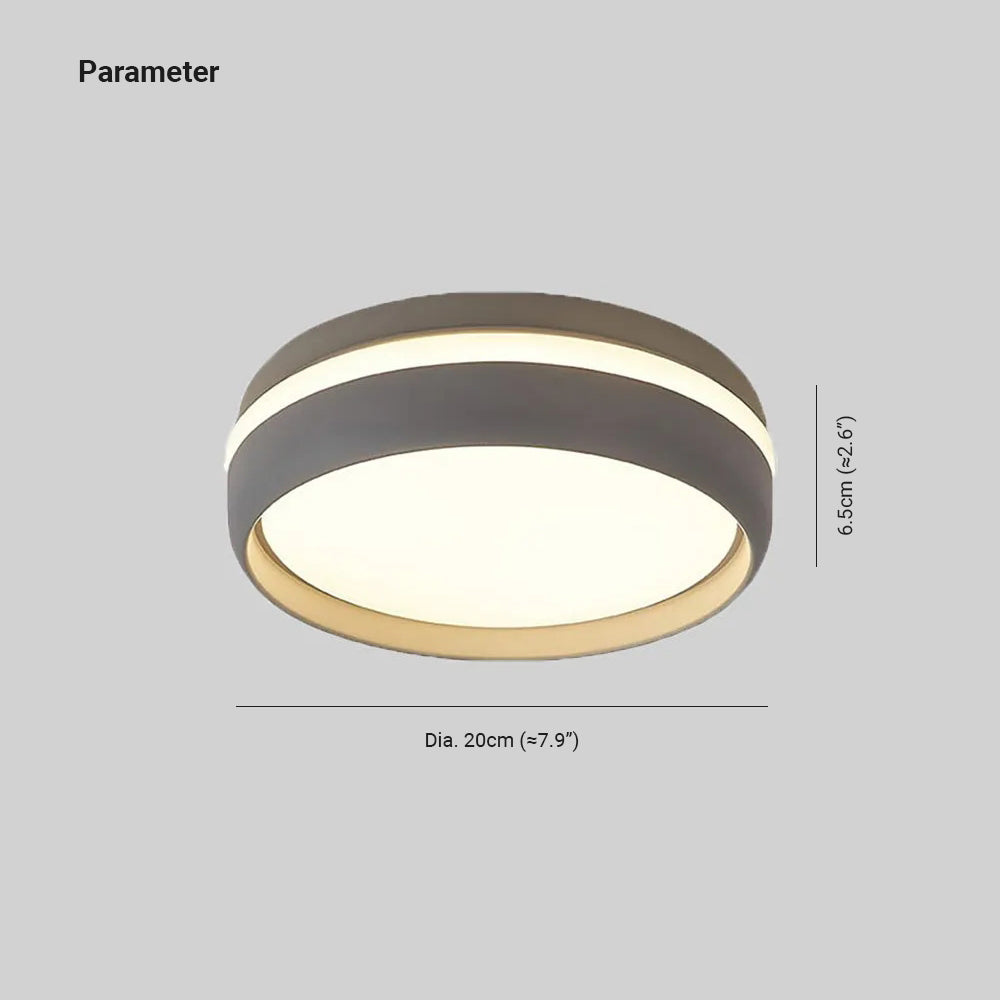 Round Modern Flush Mount Ceiling Light for Bedroom & Living Room