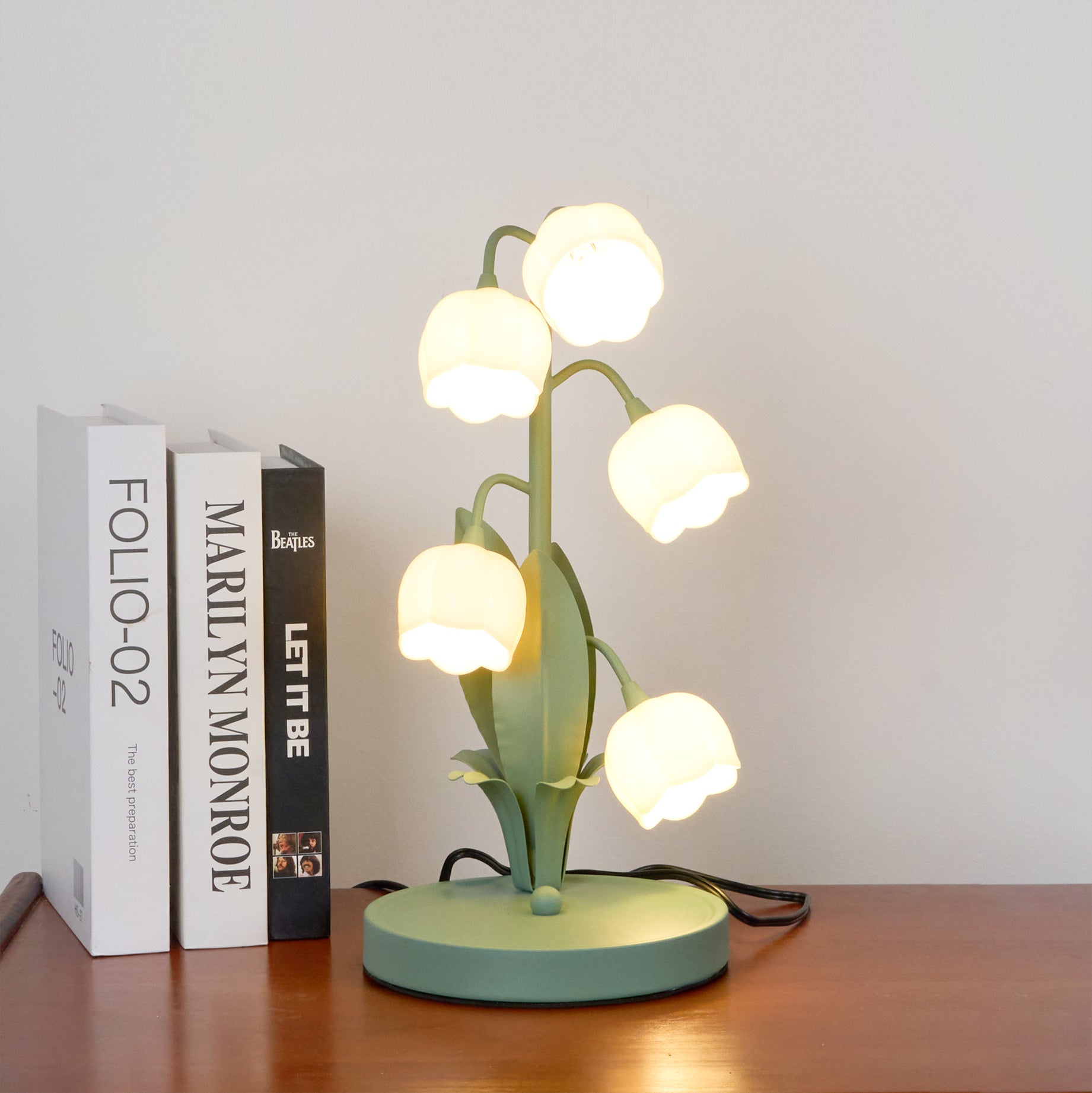 Modern Bell Orchid Table Lamp Cozy Indoor Decorative Light