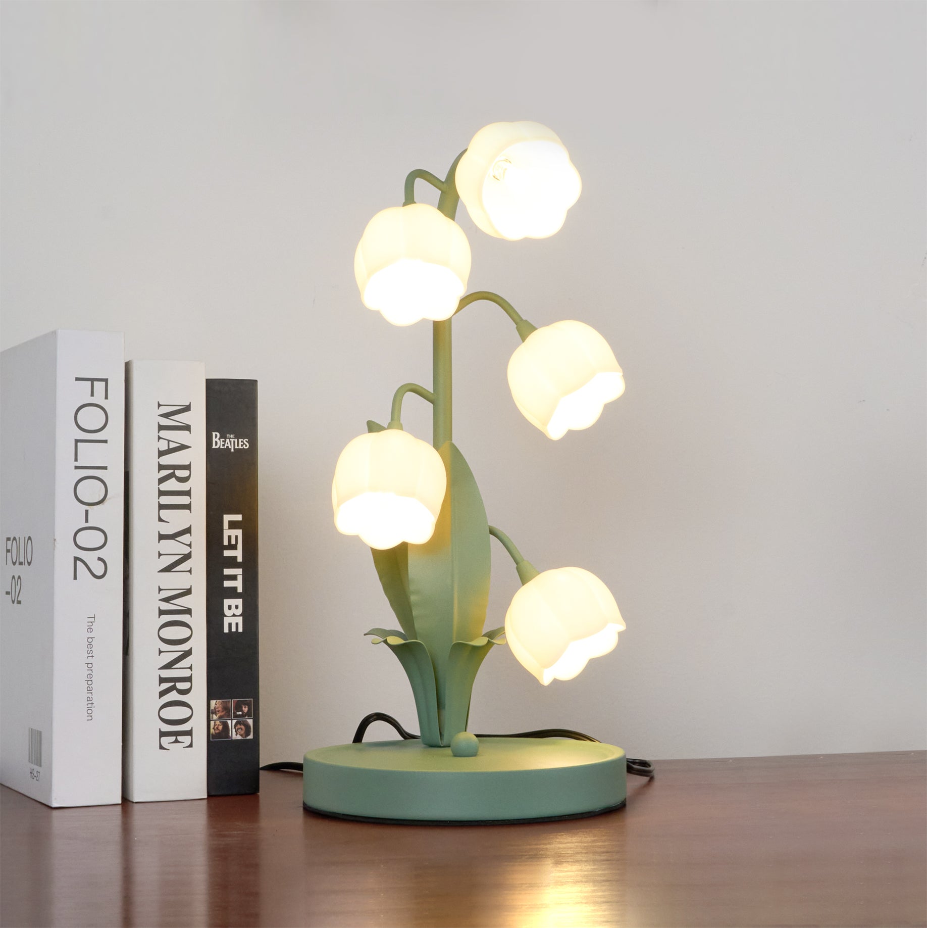 Modern Bell Orchid Table Lamp Cozy Indoor Decorative Light