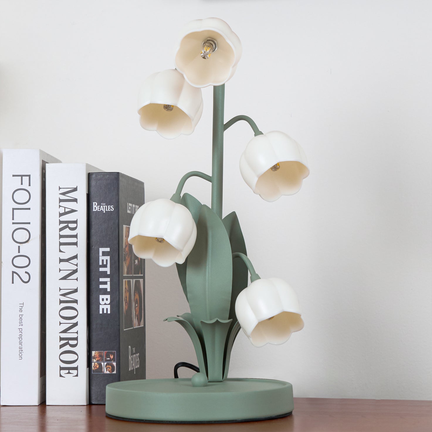 Modern Bell Orchid Table Lamp Cozy Indoor Decorative Light