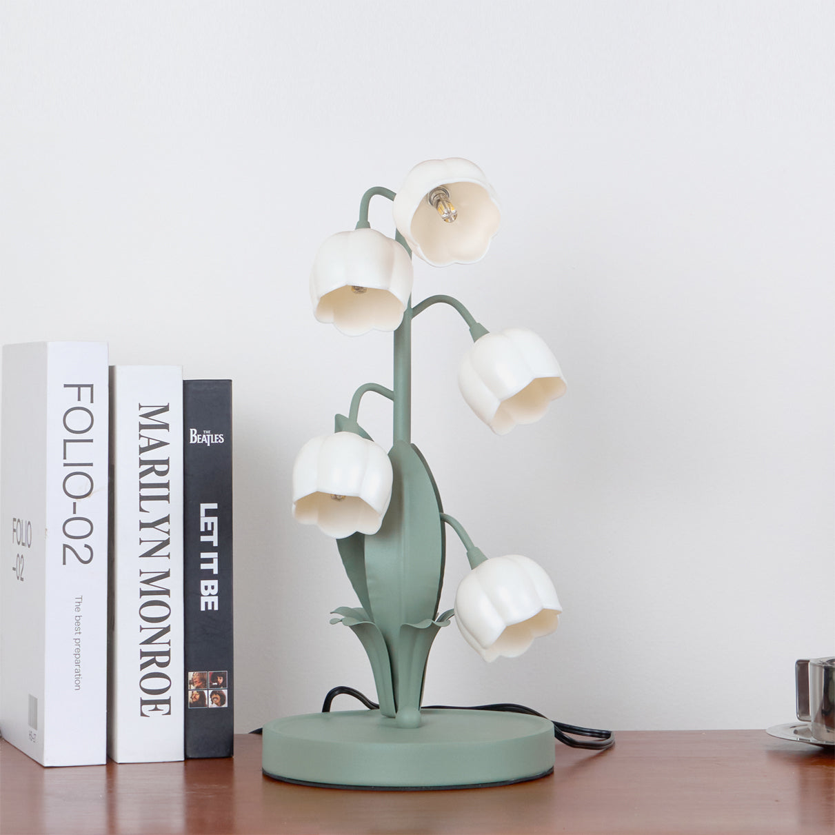 Modern Bell Orchid Table Lamp Cozy Indoor Decorative Light