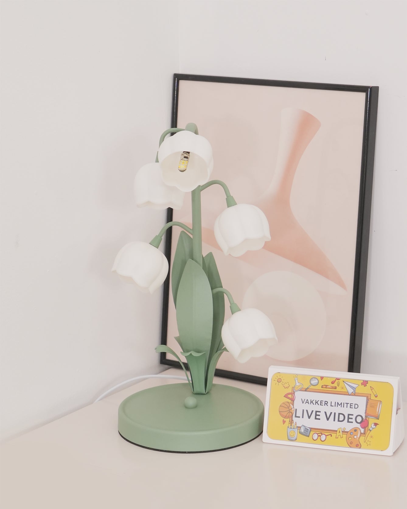 Modern Bell Orchid Table Lamp Cozy Indoor Decorative Light