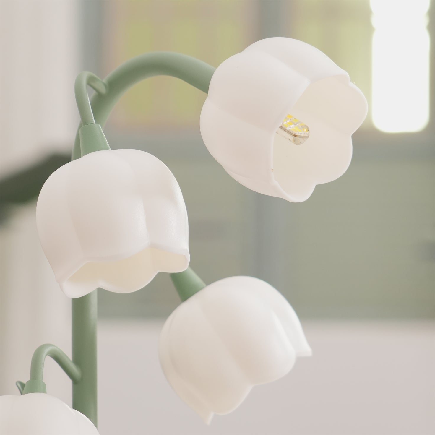 Modern Bell Orchid Table Lamp Cozy Indoor Decorative Light