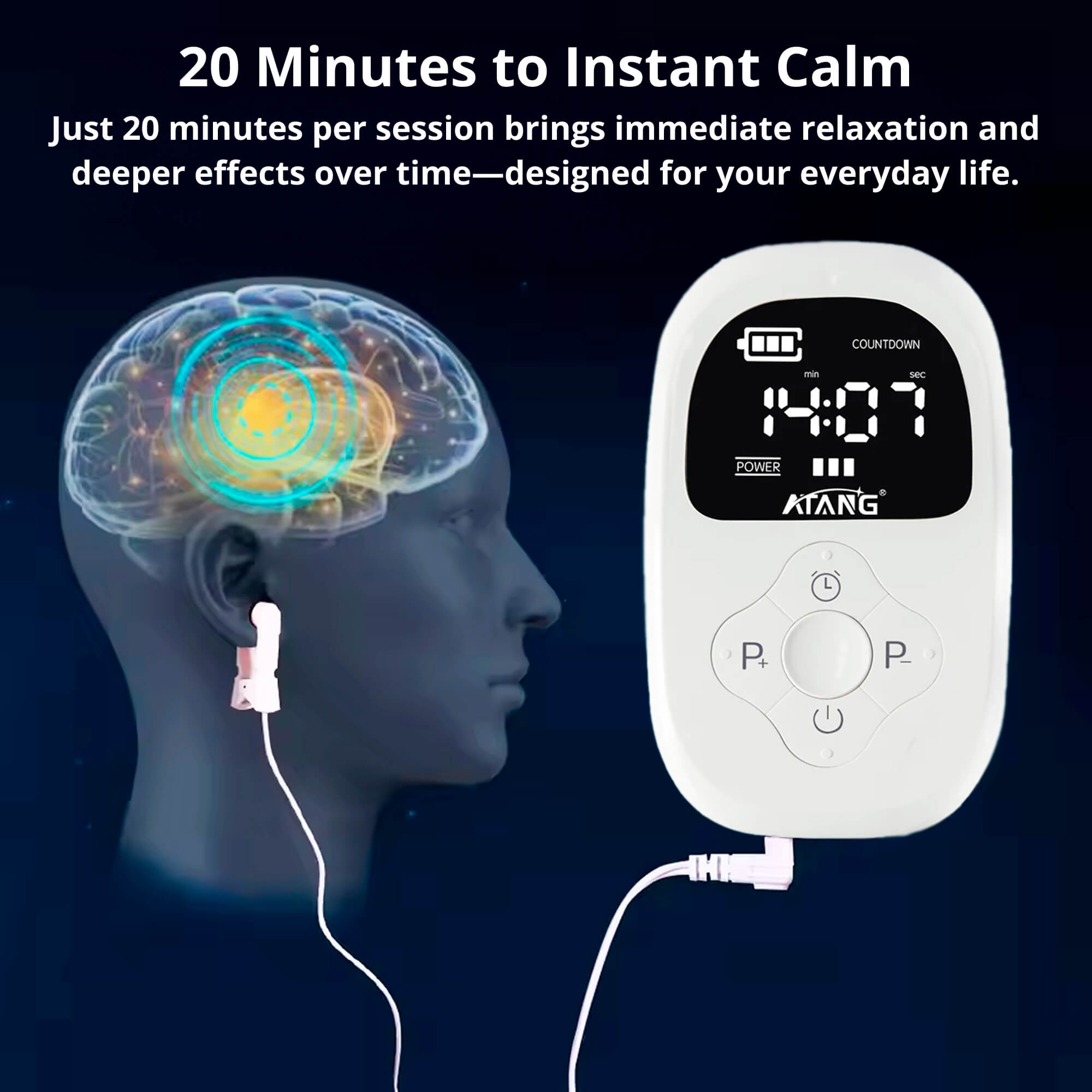 CES Therapy Device Non-Invasive Support for Anxiety Insomnia and Pain