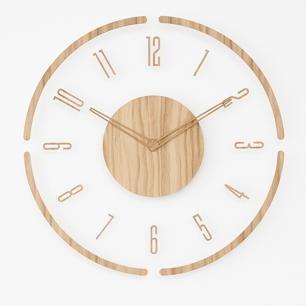 Minimalist Wooden Wall Clock Eco-Friendly Nordic Style