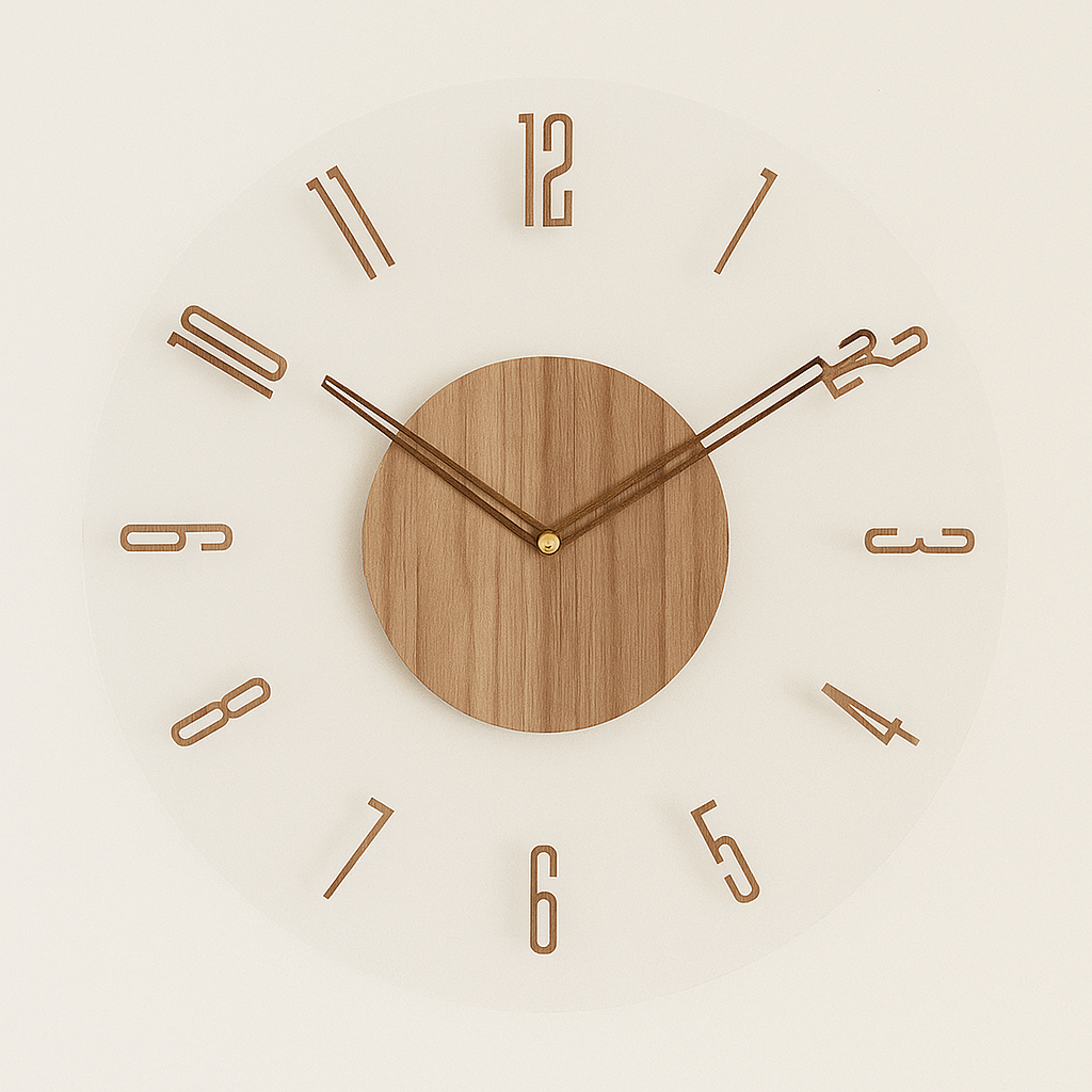 Minimalist Wooden Wall Clock Eco-Friendly Nordic Style
