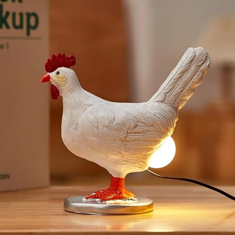 Funny Chicken Shaped Table Lamp Decorative LED for Living Room