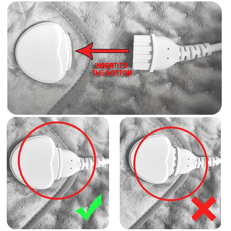 Heating Electric Blanket with Multi-Level Heat and Auto-Off Timer Function