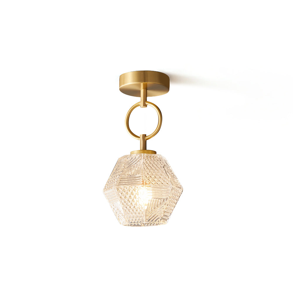 Vintage Diamond Cut Ceiling Light Luxury Art Deco Style