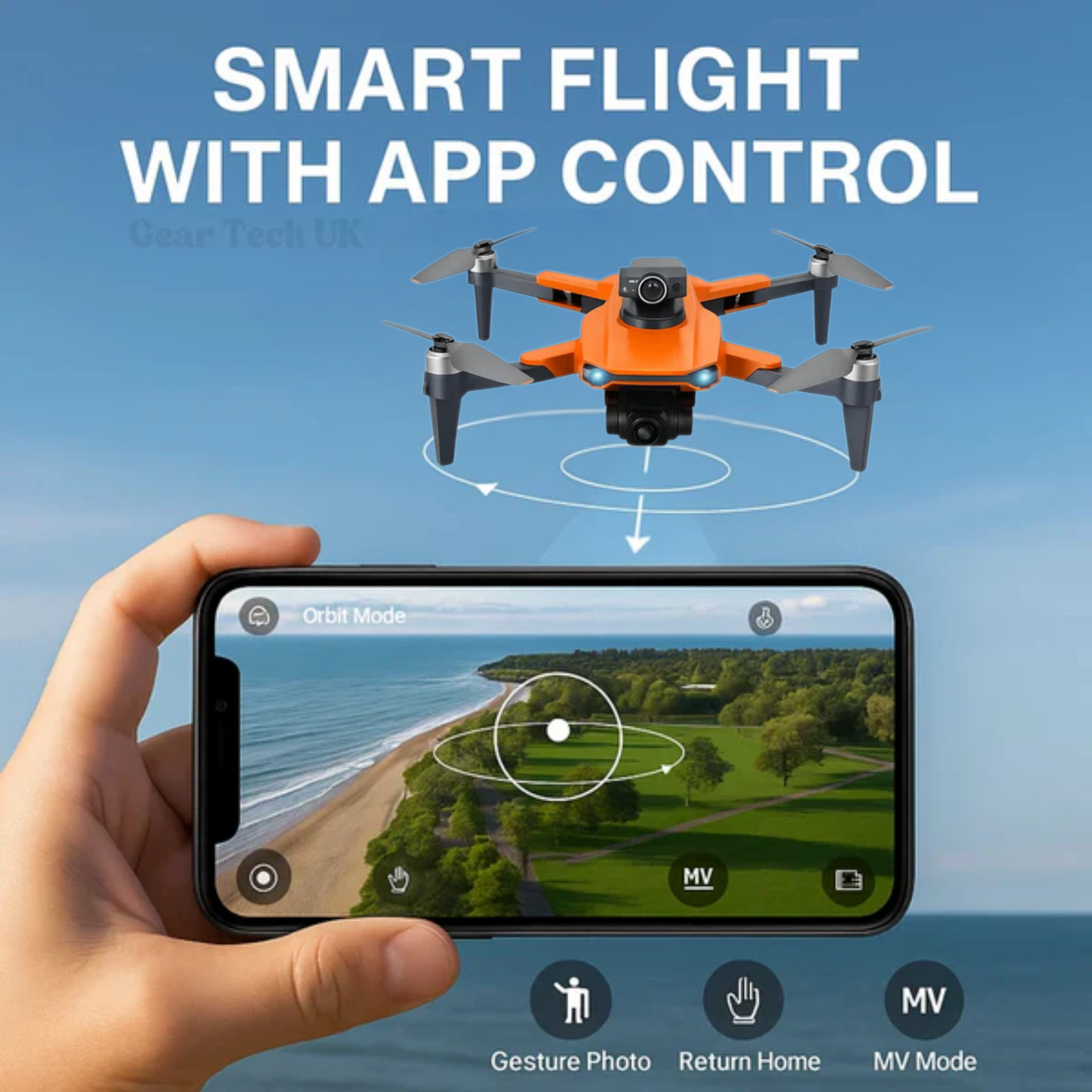 Aerial Camera Drone 8K Dual Lens, GPS Positioning, Stable Flight