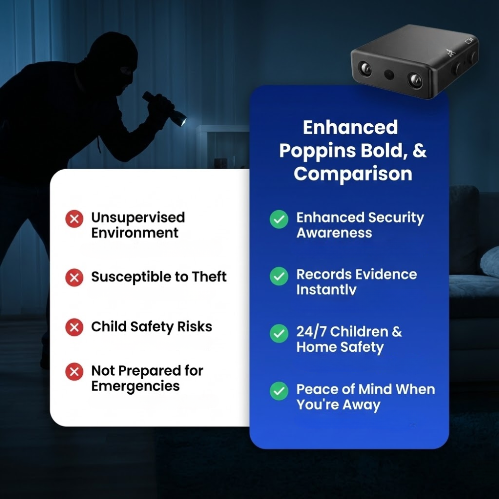 Compact HD Spy Camera Wi-Fi Night Vision Home Monitoring