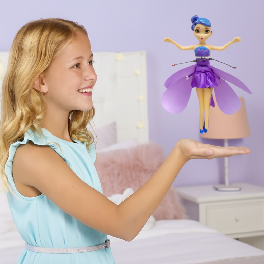 Kids Flying Fairy Doll Toy Rechargeable LED Motion Sensor Design