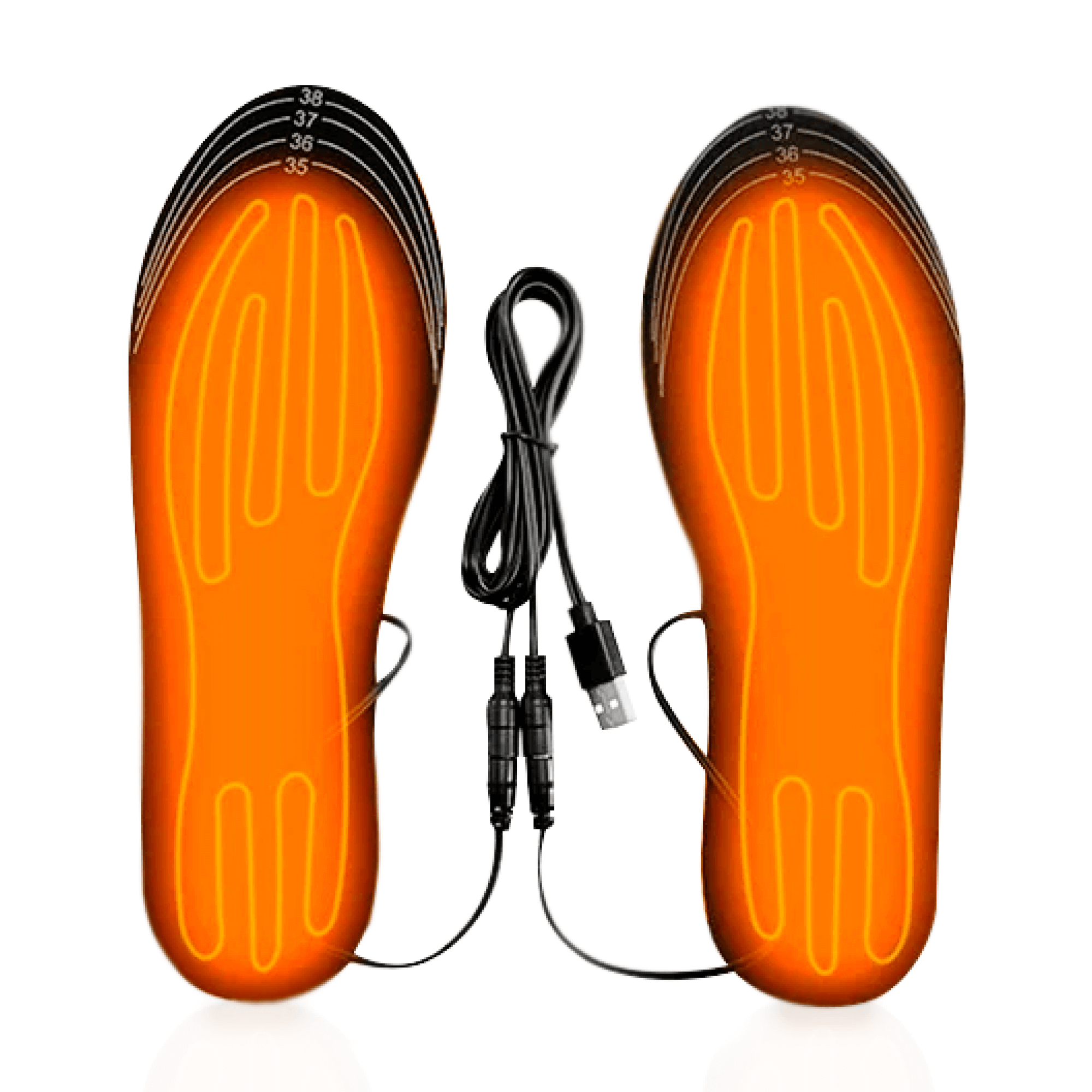 Rechargeable Heated Insoles Temperature Control for Cold Weather Use