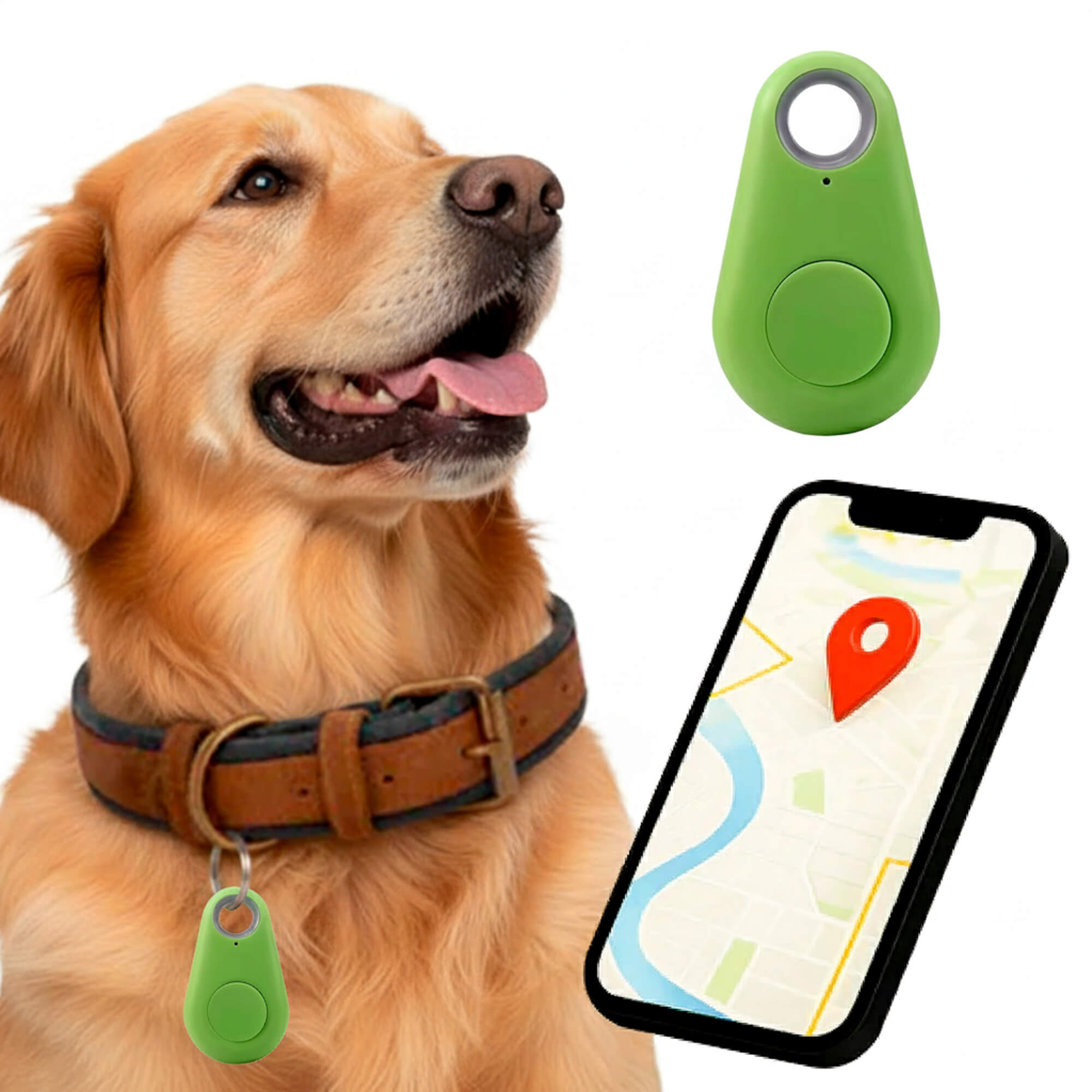 Pet GPS Tracker No-Subscription Real-Time Location for Dogs
