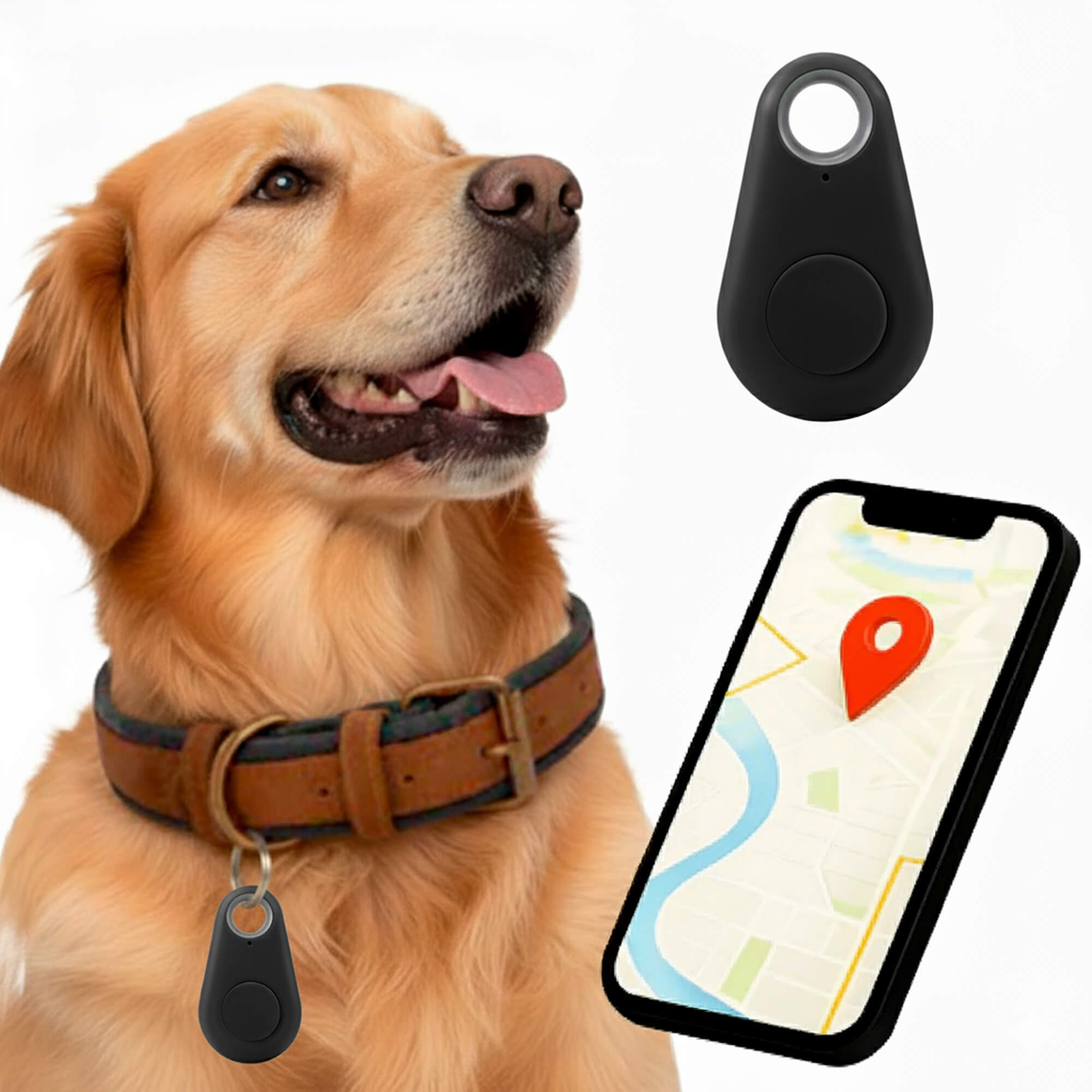 Pet GPS Tracker No-Subscription Real-Time Location for Dogs