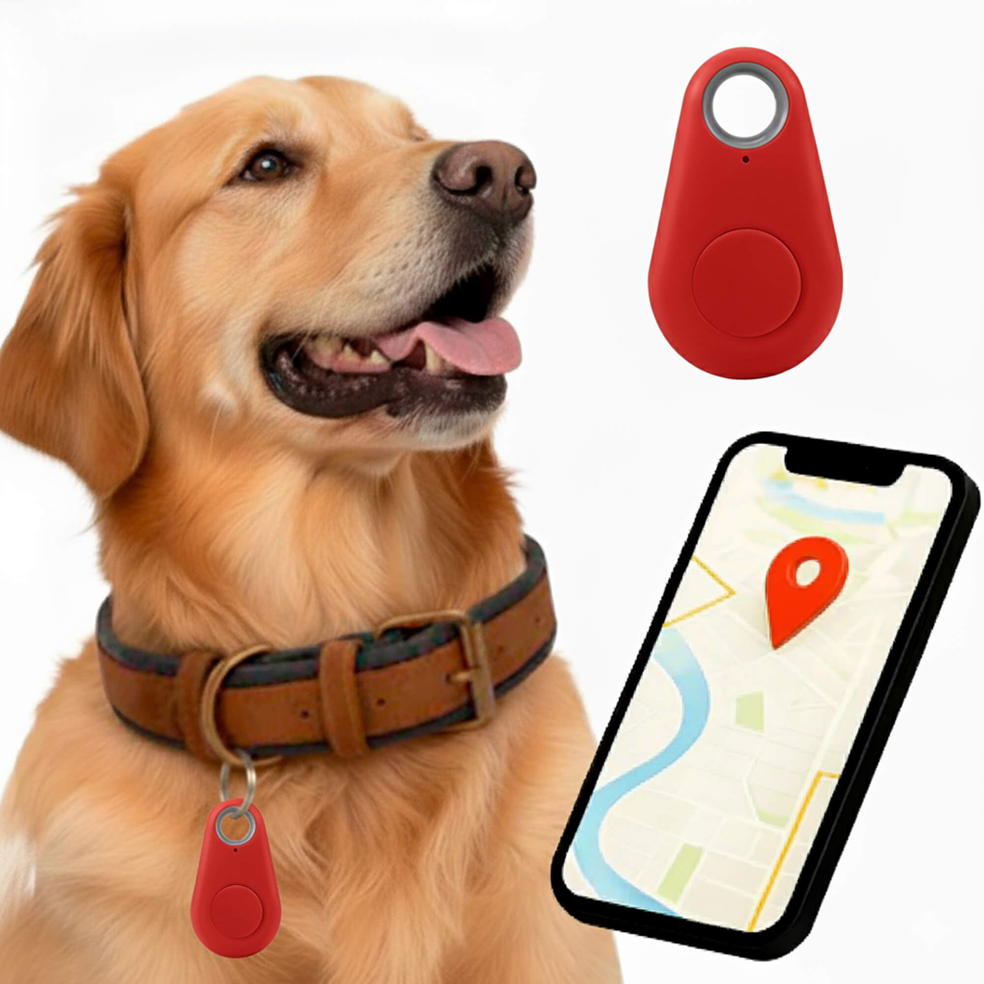 Pet GPS Tracker No-Subscription Real-Time Location for Dogs