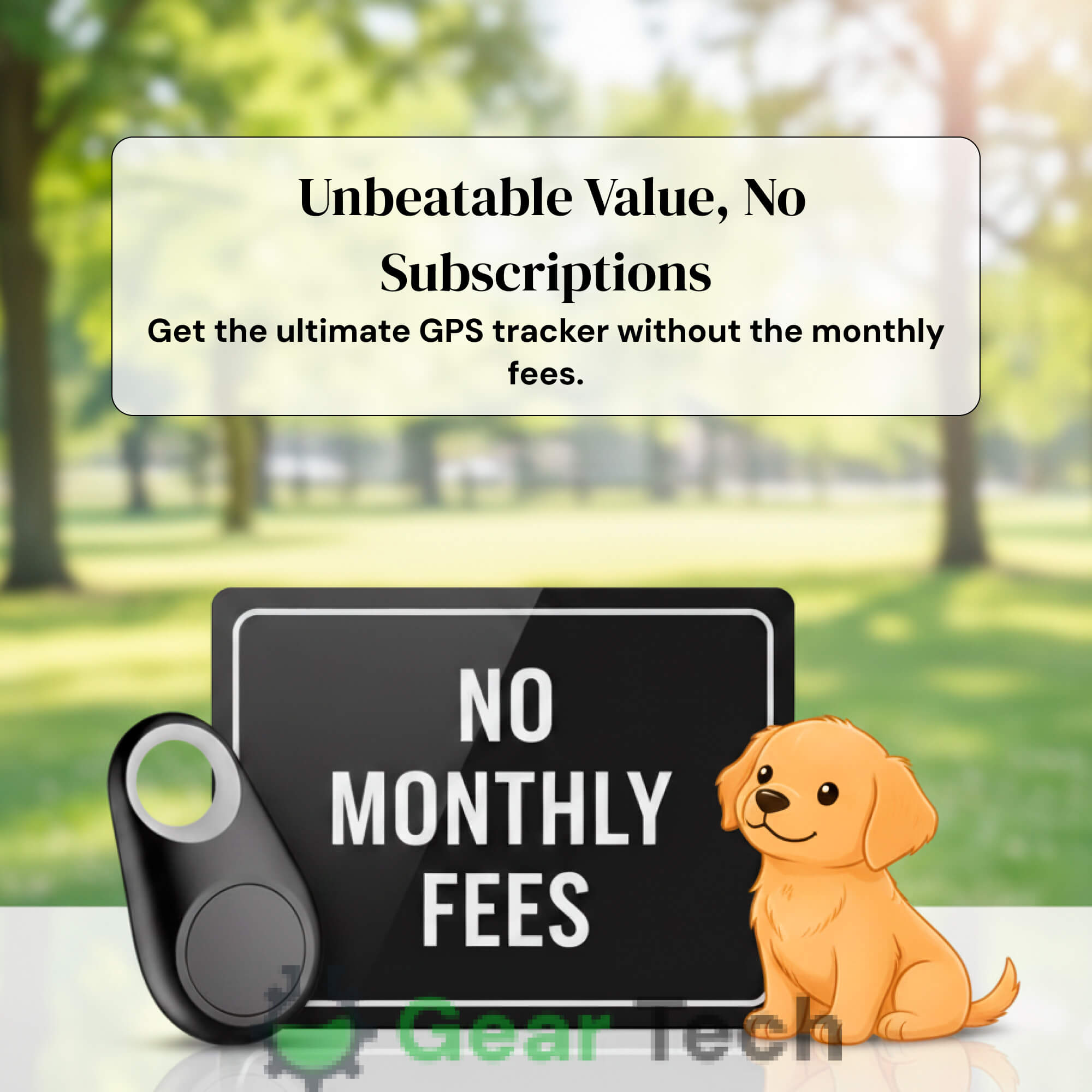 Pet GPS Tracker No-Subscription Real-Time Location for Dogs