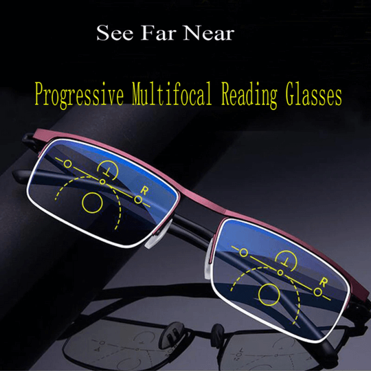 Unisex Vision Glasses All-In-One Progressive Reading and Distance Clarity