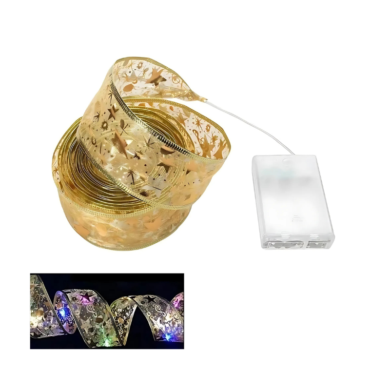 Festive Glowing Ribbon Indoor Christmas Lights for Warm Holiday Home Decoration Magic