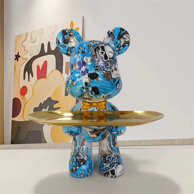 Straatpoten graffiti-bear decoratieve schaalhouder
