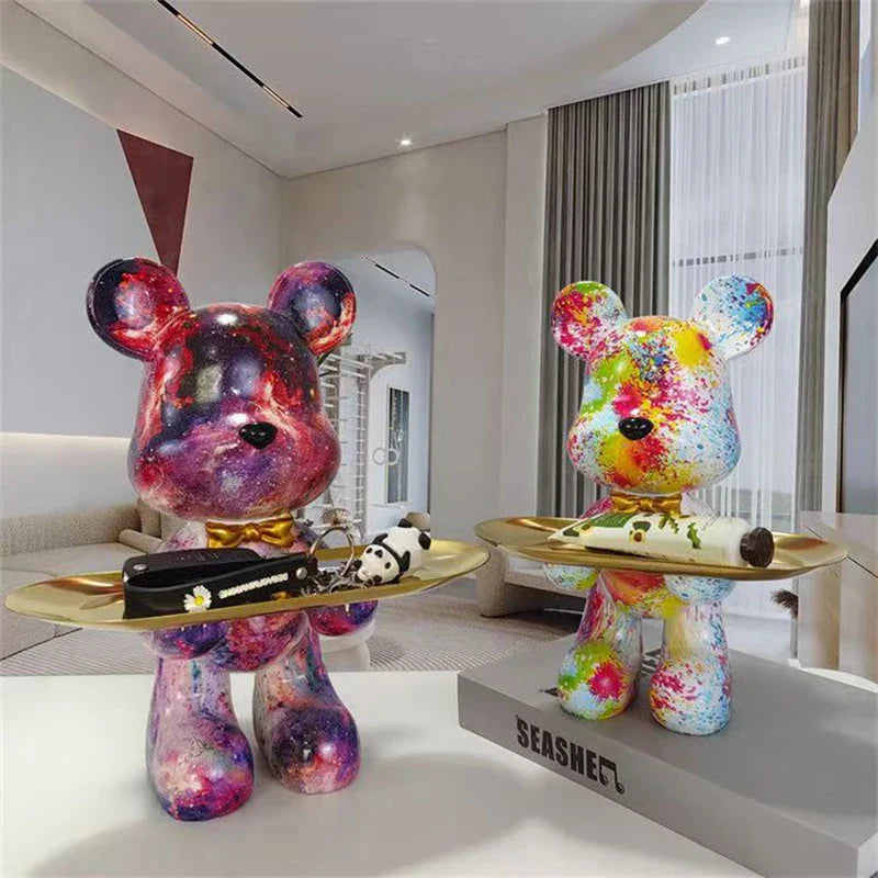 Straatpoten graffiti-bear decoratieve schaalhouder
