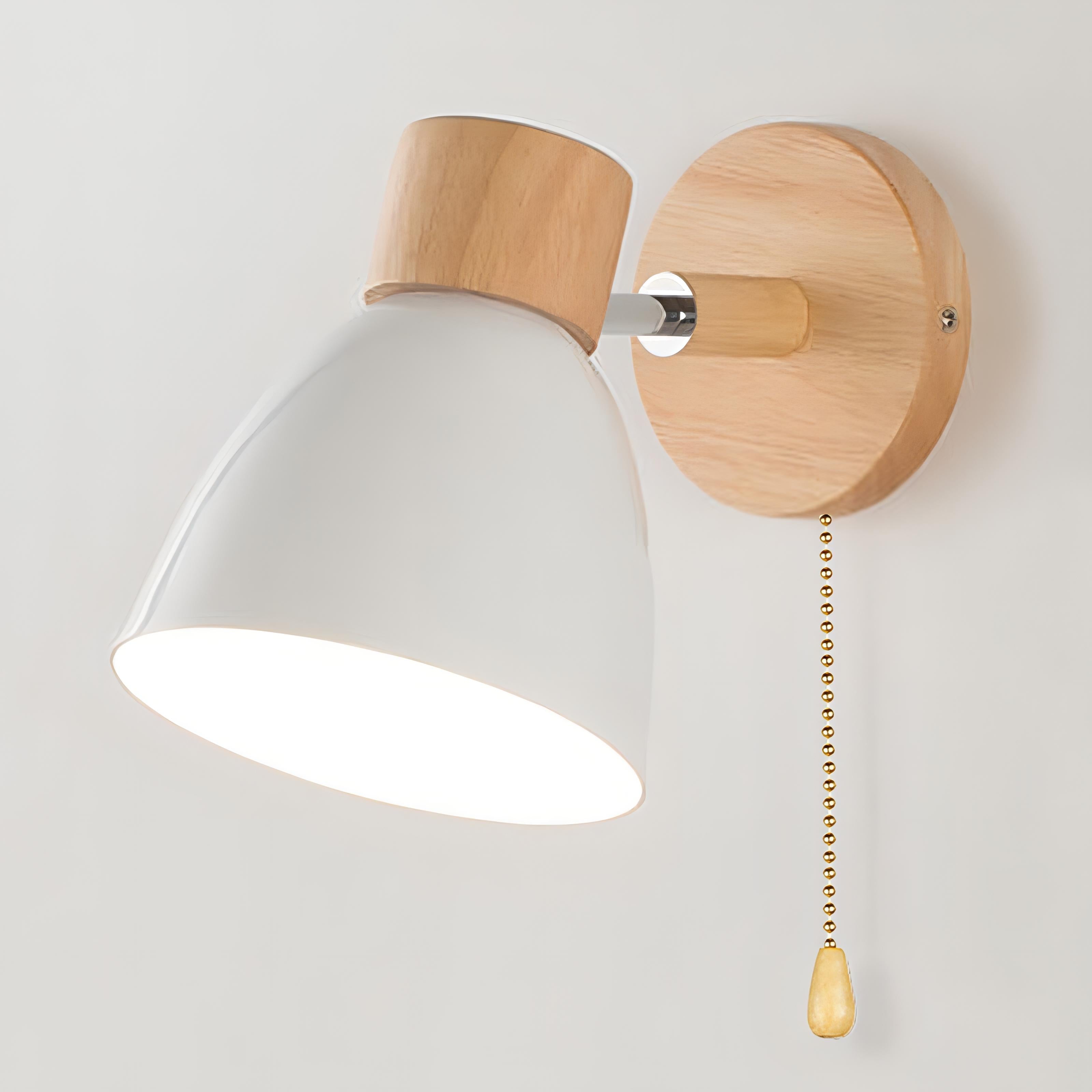 Scandinavian Inspired Indoor Wall Lights with Easy Pull Switch
