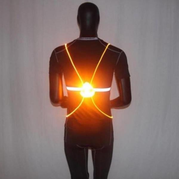 High Visibility LED Running Vest Adjustable Night Safety Gear