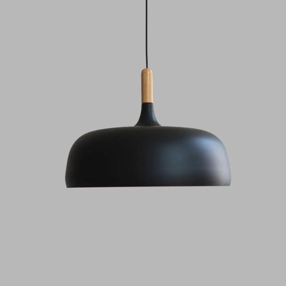 Modern LED Pendant Light – Black Dome Shade