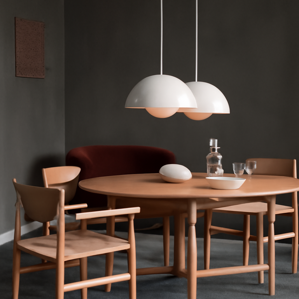 Half-Circle Colorful Modern Scandinavian Pendant Light for Dining & Living Room