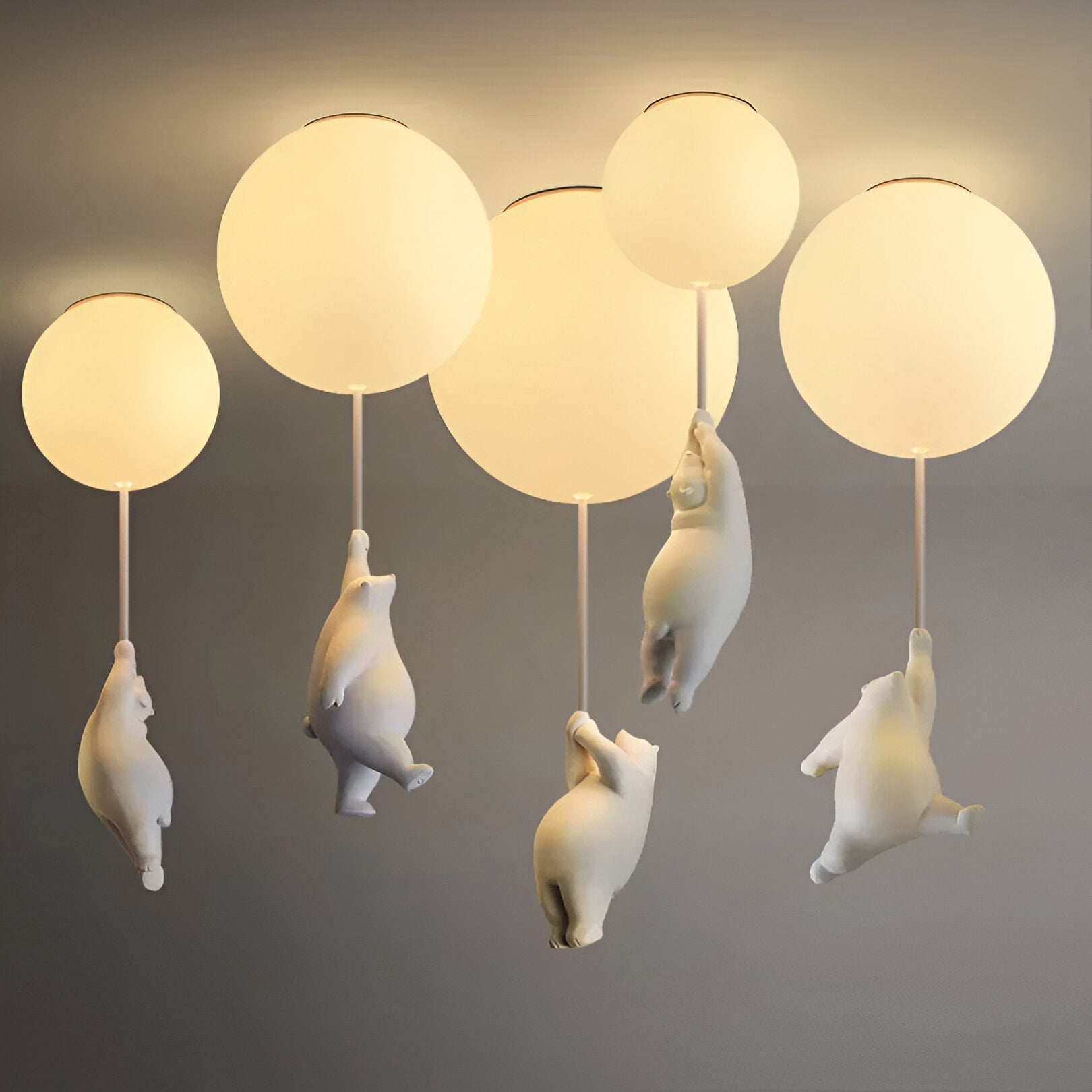 BearLoon plafondlamp met hangende berenfiguren