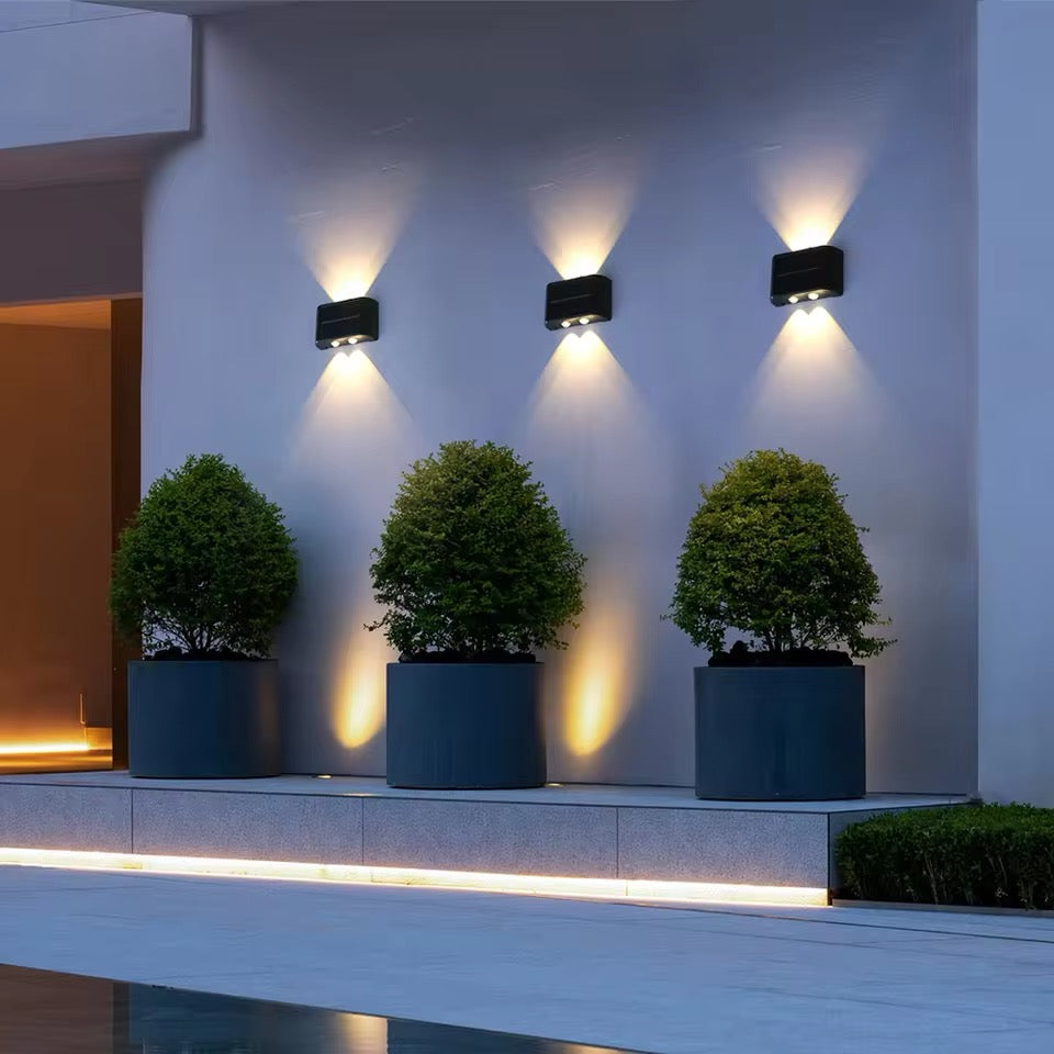 Outdoor Solar Wall Lamps Modern Weather-Resistant LED Lighting for Garden & Patio