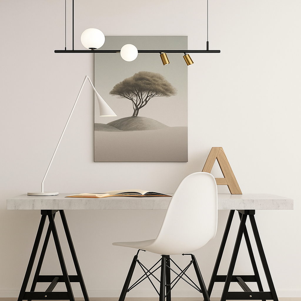Fuji pendant lamp with double light effect