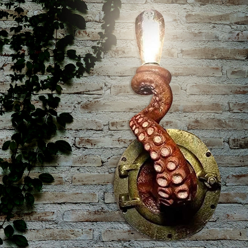 Artistic Octopus Tentacle Wall Light Sculptural Ocean-Inspired Lamp