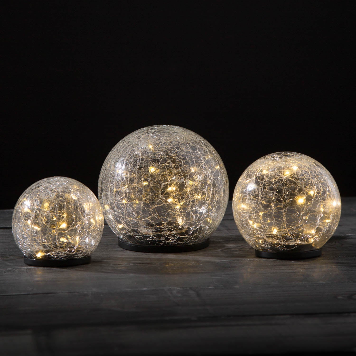 Glass solar lamp with fairy lights
