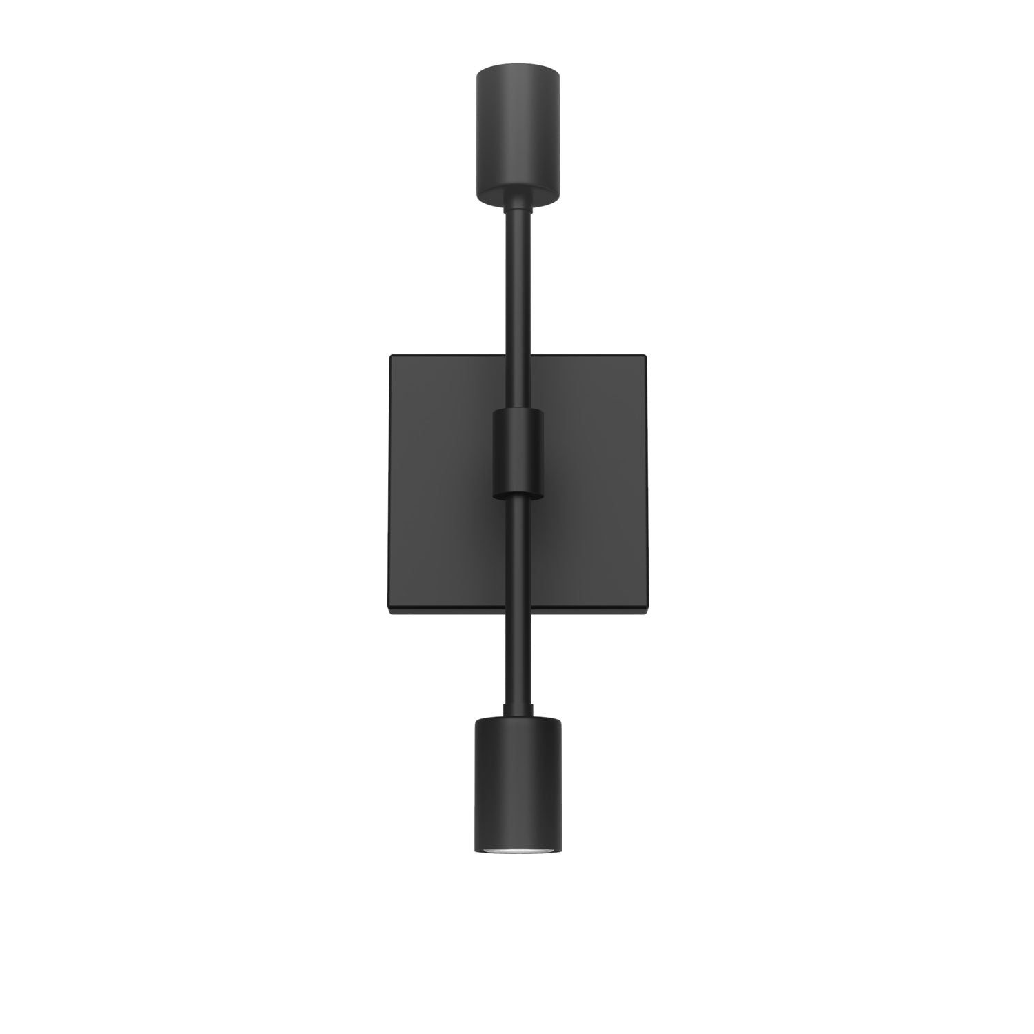 Wall lamp with double fitting and matte black finish